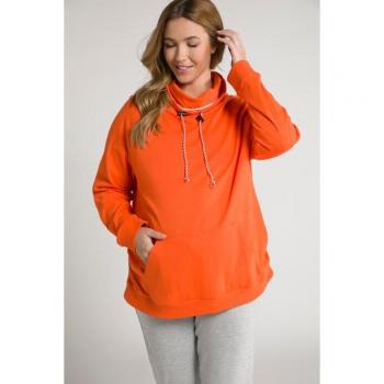 Ulla Popken Plus Size Elastic Side Inset Sweatshirt, Orange, Size 32/34