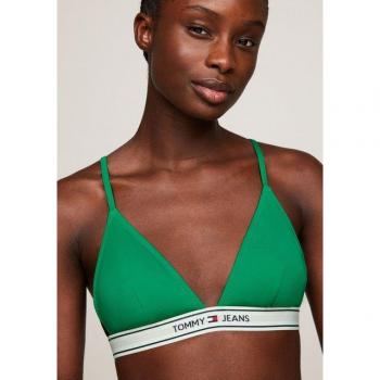 Tommy Hilfiger Swimwear Bikini-Top TRIANGLE RP in Grün, mit Logoschriftzug