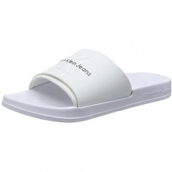 Pantoletten Calvin Klein Jeans Monogram Tpu YM0YM00361 Weiß