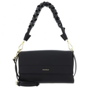 Elegant Black Coccinelle Woven Handle Bag – OS