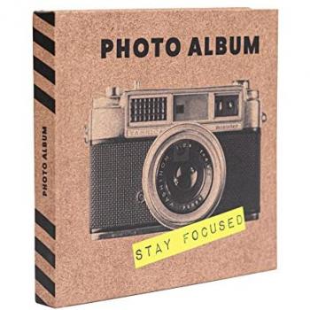 Álbum de Fotos Tapa Dura Stay Focused 16x16cm, 22 Páginas Autoadhesivas