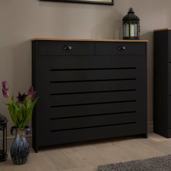 Diego Medium Radiator Cover in Black Finish