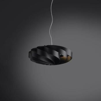 Moderno Flat Lampadario Polilux Nero Metallo 5 Luci