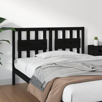 VX Black Solid Wood Pine Bed Headboard, 125.5 x 4 x 100 cm (vidaXL/JINLEFU)