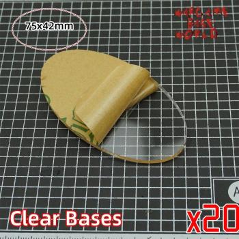 75x42mm Transparent Wargame Bases