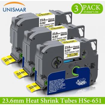 20PK HSe-251 Heat-Shrink Label Tape Cartridge 23.6mm for Brother P-Touch PT-P750W