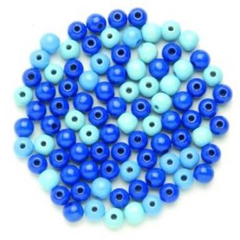 Perlina in legno FSC 12mm Blu-Mix 28 unità