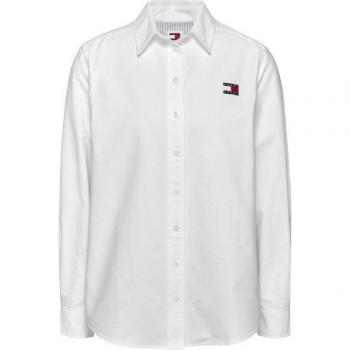 Tommy Jeans Shirtbluse mit Logo-Badge, Modell TJW RLX BADGE SHIRT