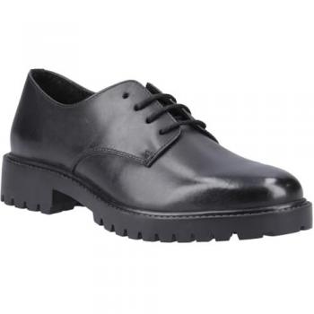 Black Leather Derby for Girls – Aubrey Lace-Up Senior