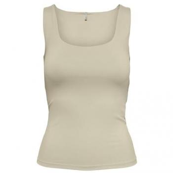 Camiseta de Tirante Ancho Beige Only EA para Mujer