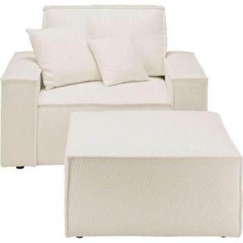 Polstervollset Finnley: Loveseat + Sitzbank in zwei Teilen