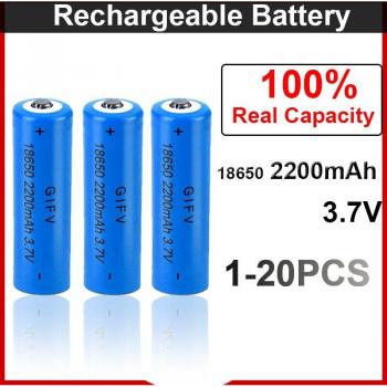Pack 18650 3,7 V 2200 mAh – Batterie Li‑Ion Haute Performance pour Radio, Ventilateur & Moustiquaire Électrique