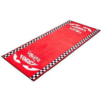 BikeTek Teppich für Motorräder Foggy Eyes Rot