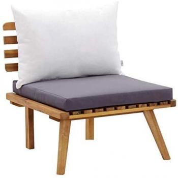 Chaise de jardin avec coussins en bois de qualité acacia massif