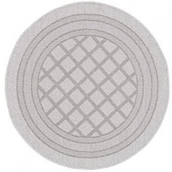 Carpetfine Outdoor Teppich »Boho 104«, rund, 4 mm Höhe, robustes Flachgewebe, Sisal Optik, UV-beständig