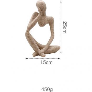Statue nordique en grès doré pour bureau