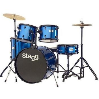 Batterie 22 pouces Stagg TIM122B BL, 5 fûts en tilleul
