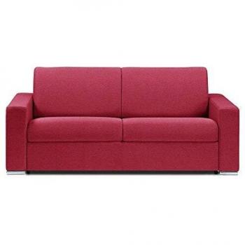 Canapé Express 140cm Dreamer Rouge Matelas 16cm Microtweed