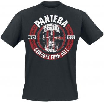 Pantera Skull Circle T-Shirt in Schwarz (XXL)