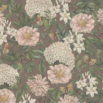 Matt Brown-Pink Flower Pattern