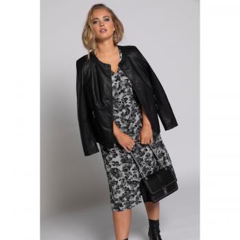 Vestito a tubino con inserti a punto smock, grigio, taglia 64/66, per donna