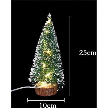 Green Hoarfrost Christmas Tree with LED Lights