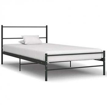 VidaXL Grey Metal Bed Frame 90x200 cm