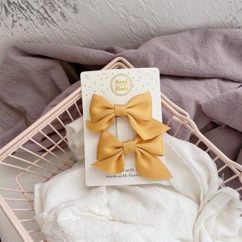 Accesorios para el cabello, horquillas con lazo de tela para niña, 2 piezas