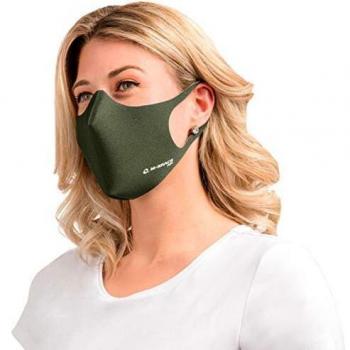 M-Brace AIR Mascherine Lavabili e Riutilizzabili, PACK 2 PEZZI, Tessuto a triplo strato, laccio, Colore Silver e Titanium, per Uomo