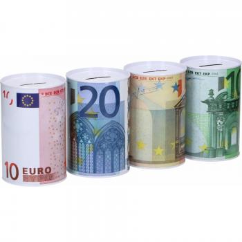 Tirelire Fun TOM 100 euros 12,5 x 8 cm blanc/vert