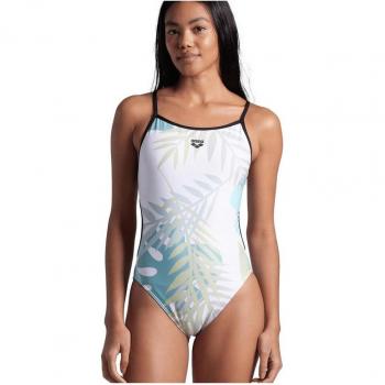 Bañador de mujer Arena Light Floral con encaje en la espalda