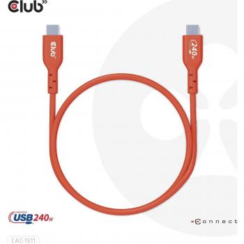Cavo USB-C PD 240W 4m Club 3D