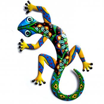 Lézard Métal 3D Vert Murale