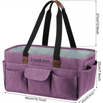 2022 Purple Yarn Storage Bag with Crochet Hooks for Women