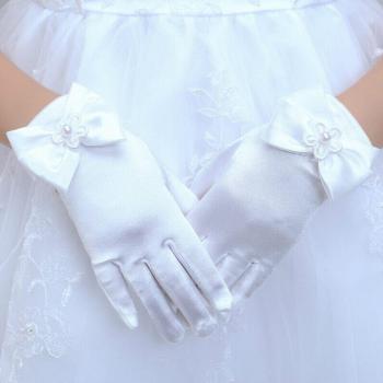 Bowknot Fingerless Mittens for Flower Girls