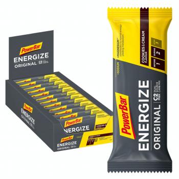 Barre Énergétique PowerBar Energize Original Cookies & Cream 55g (Lot de 15)