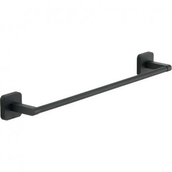 Toallero atornillar o encolado, modelo Tonga negro, medidas 45x4.7 cm