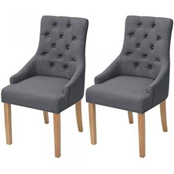 Dining Chairs in Dark Grey Fabric