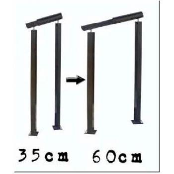 Barandilla Negra Extendible 90 cm de Altura – Adaptta