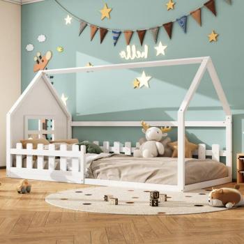 Lit Plat 90200cm pour Enfant Blanc