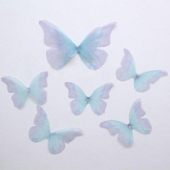 20pcs 3-4.5cm Tulle Butterfly Wings for Earrings and Ornaments