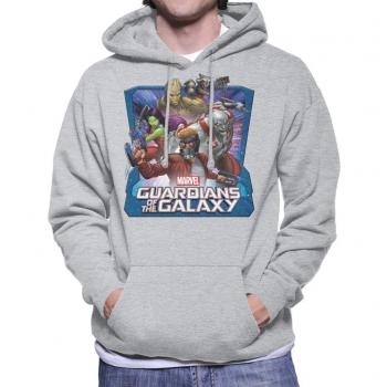 Guardians of The Galaxy Stellar Action Pose Men's Hoodie Heather Grey