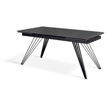 Mesa extensible elegante gris vintage 90x160-240 cm