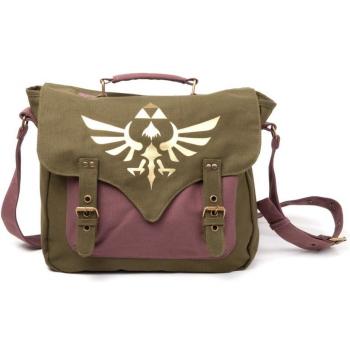 Bolsa bandolera verde y púrpura Triforce
