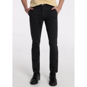 Calça Chino Bendorff Preto Estampada Moderna