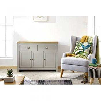 GFW Lancaster Sideboard in Grey and Oak