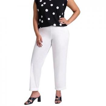 Pantaloni Ruby 7/8 Donna Bianco Taglia 54 Cotone
