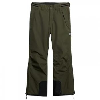Superdry Herren Skihose Freestyle Core – Army‑Grün, Waist 30, Recyceltes Polyester