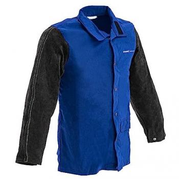 Cotton Sateen & Cow Split Leather Welding Jacket