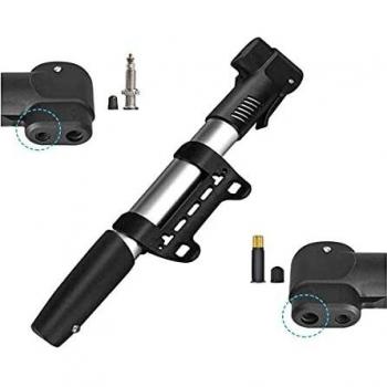 Mini-Fahrradluftpumpe mit universellem Ventiladapter für Presta und Schrader
